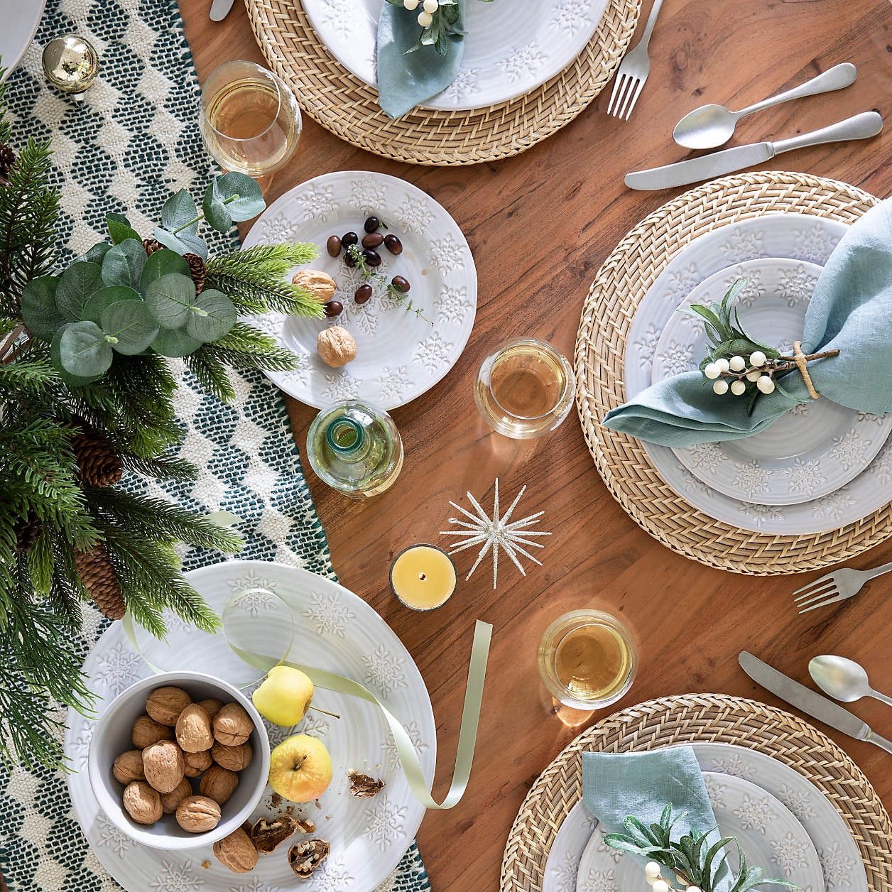 wedding registry ideas Artesia natural rattan charger plate from Crate and Barrel